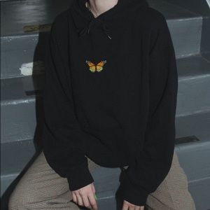 Brandy Melville Black Butterfly Hoodie!🦋